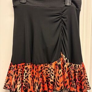 Stylish Black and Leopard Print Women's Skirt—where are my dancers??
